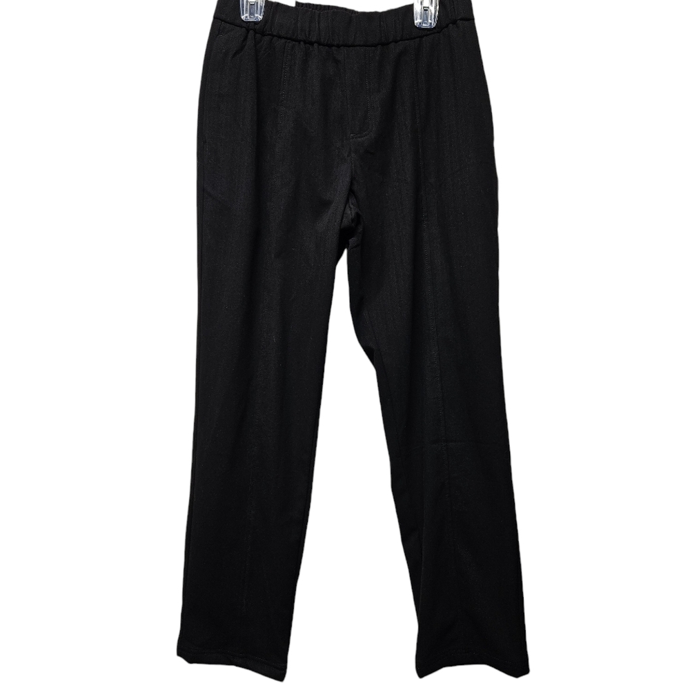 Zara Slim Fit Trouser Pants Mens Medium Black Elastic Waist Drawstring Versatile